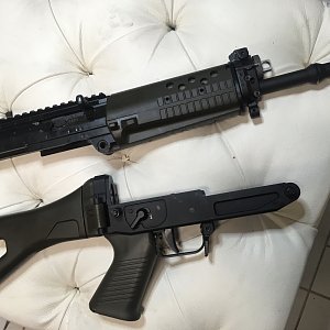 Верхний и нижний ресиверы оружия